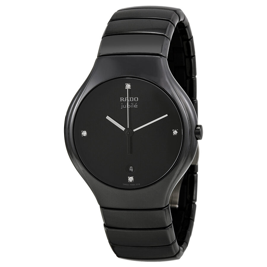 Reloj Rado True Jubile Black Diamond Dial Black Ceramic para hombre R27653742 Watches of America