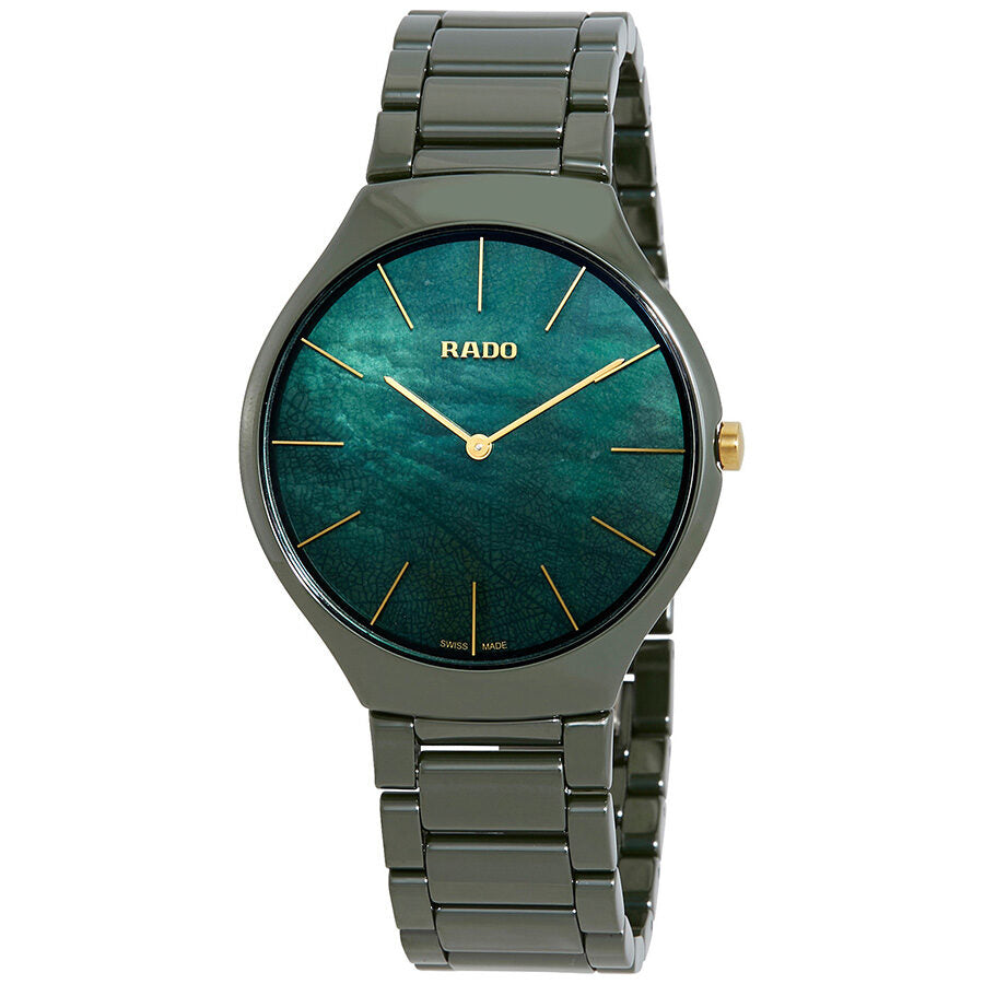 Rado True Thinline Green Mother of Pearl Dail Men s Watch R27006912 Watches of America