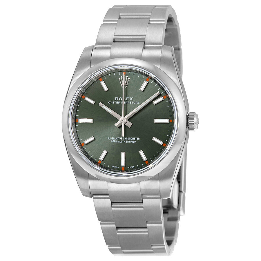 Oyster perpetual 34 olive green hotsell