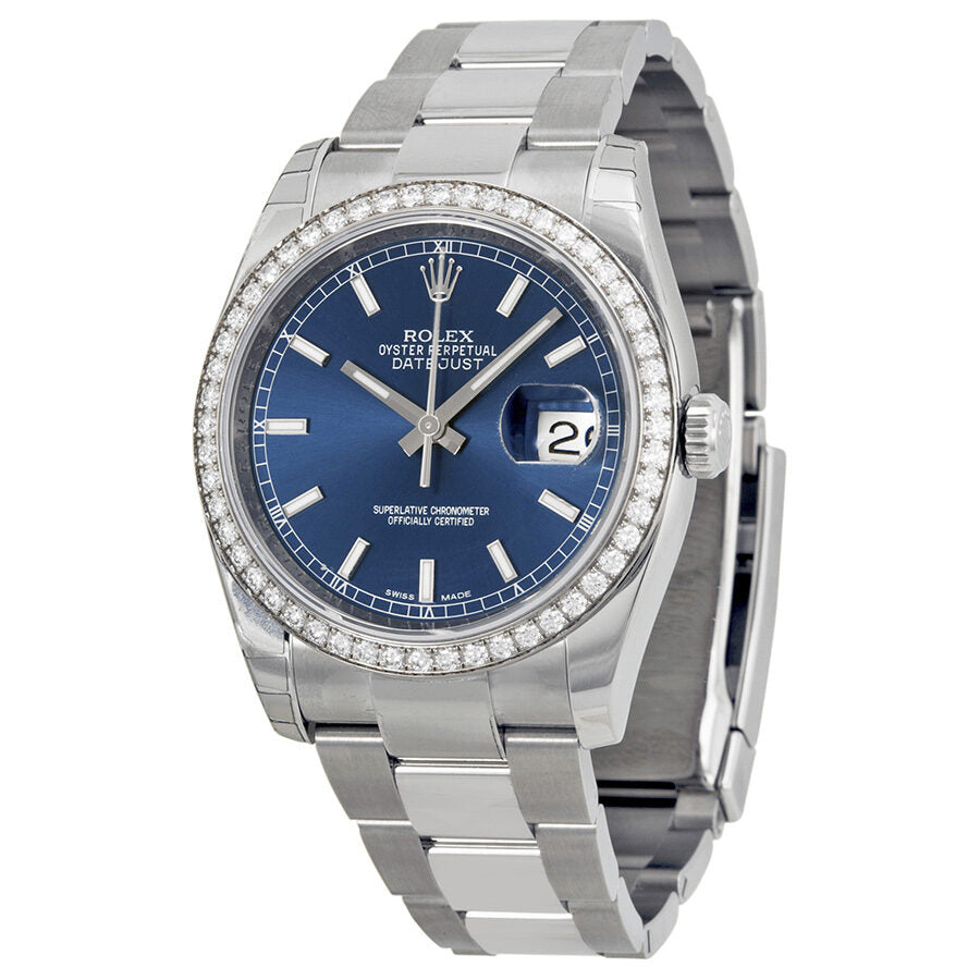 Rolex Oyster Perpetual Datejust 36 esfera azul pulsera de acero