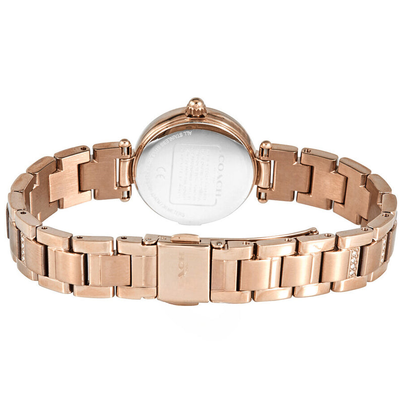 Coach Park - Reloj de cuarzo para mujer, esfera blanca, tono dorado rosa, 14503099