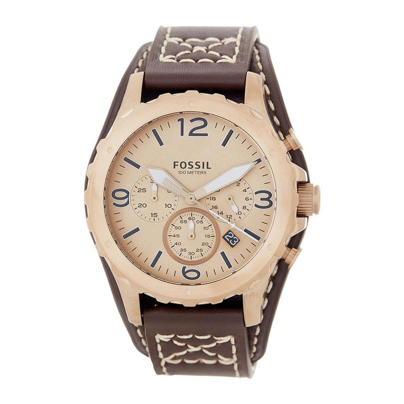 Fossil Nate Reloj cronógrafo de dos tonos para hombre con esfera negra –  Watches of America