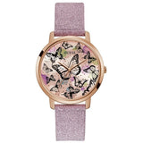 Reloj Mujer Guess Mariposa Correa Rosa GW0008L2