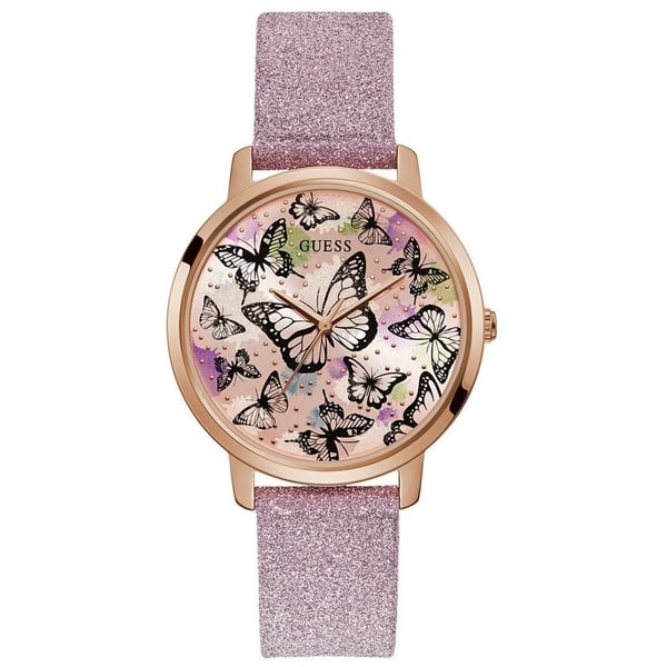 Reloj Mujer Guess Mariposa Correa Rosa GW0008L2