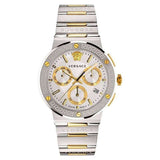 Versace Greca Logo Chronograph Quartz Silver Dial Men's Watch VEZ900321