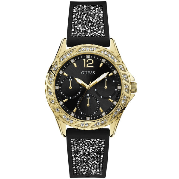 Guess Reloj analógico para mujer con esfera negra W1096L3