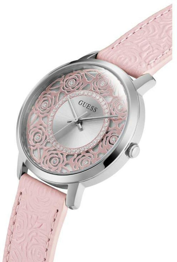 Reloj Mujer Guess Dahlia Esfera Plateada Rosa GW0529L1