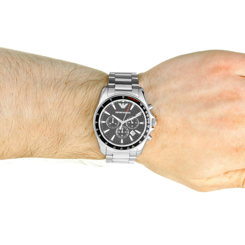 Emporio Armani Sigma Chronograph Black Dial Men's Watch AR6098 - Big Daddy Watches