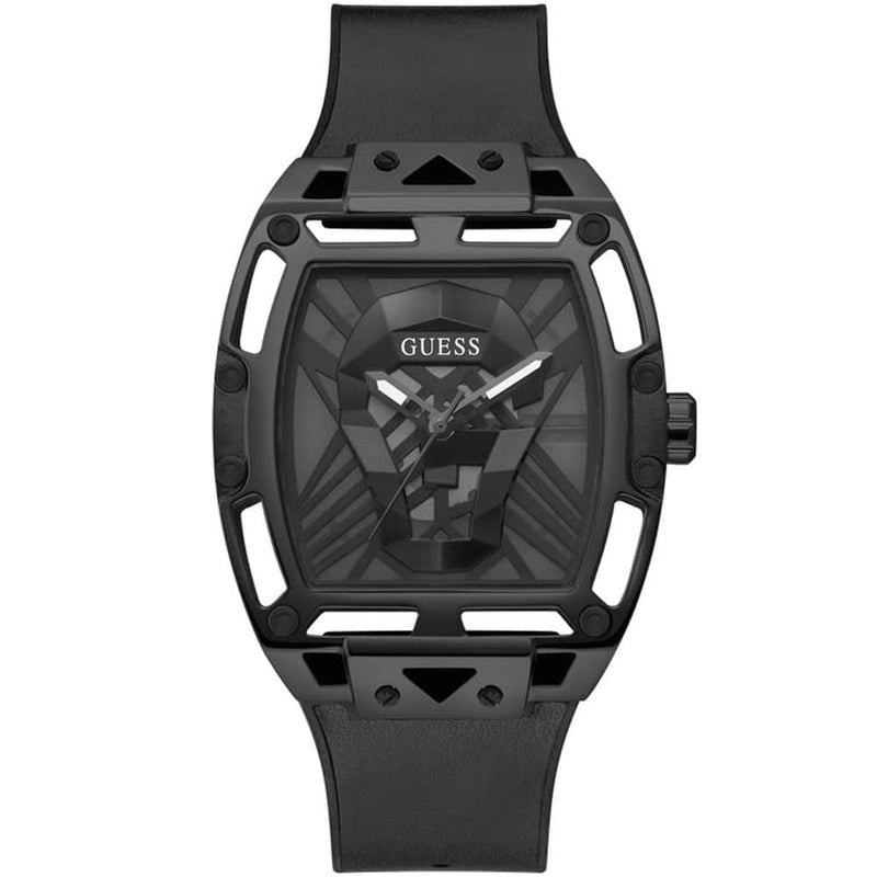 Guess All Reloj Hombre Correa Caucho Negro GW0500G2