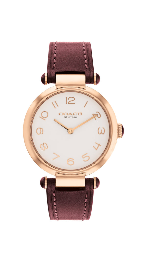 Coach Cary Chalk Leather Strap Women's Watch 14504001