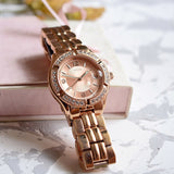 Guess Rose Gold Tone Crystal Dial Women's Watch W11069L1