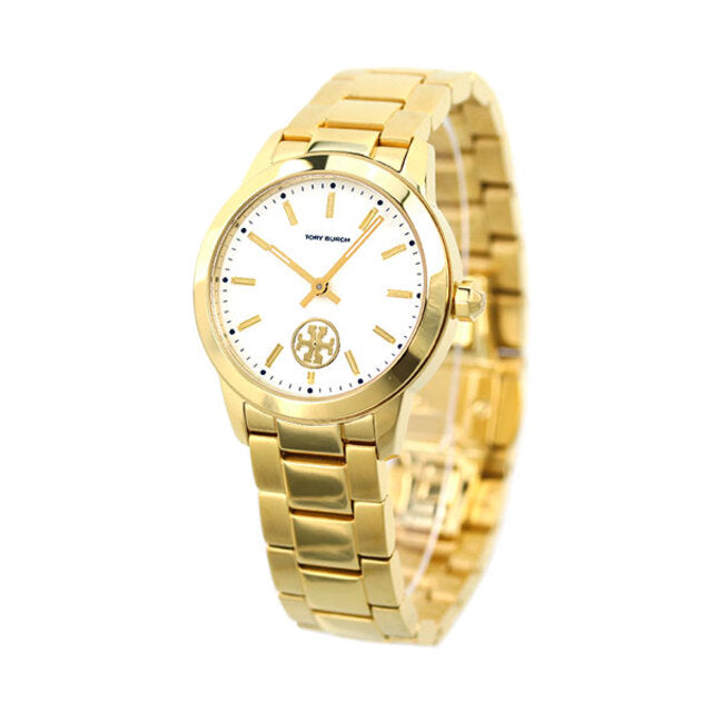 Tory Burch Yellow Gold Collins White Dial Watch  Women's Watch TBW1300 - Image 5