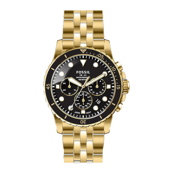 Fossil FB-01 Reloj cronógrafo de cuarzo con esfera negra para hombre FS5836