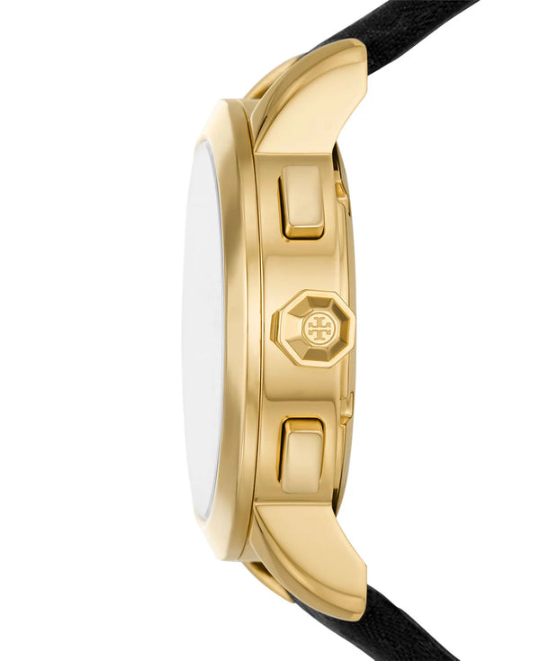 Tory Burch Chronograph T Monogram jacquard leather strap Women's Watch TBW1055 - Image 2