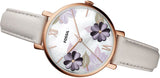 Fossil Jacqueline Reloj de cuarzo con esfera floral blanca para mujer ES4672