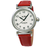 Coach Madison - Reloj de pulsera para mujer con correa de piel roja 14502407