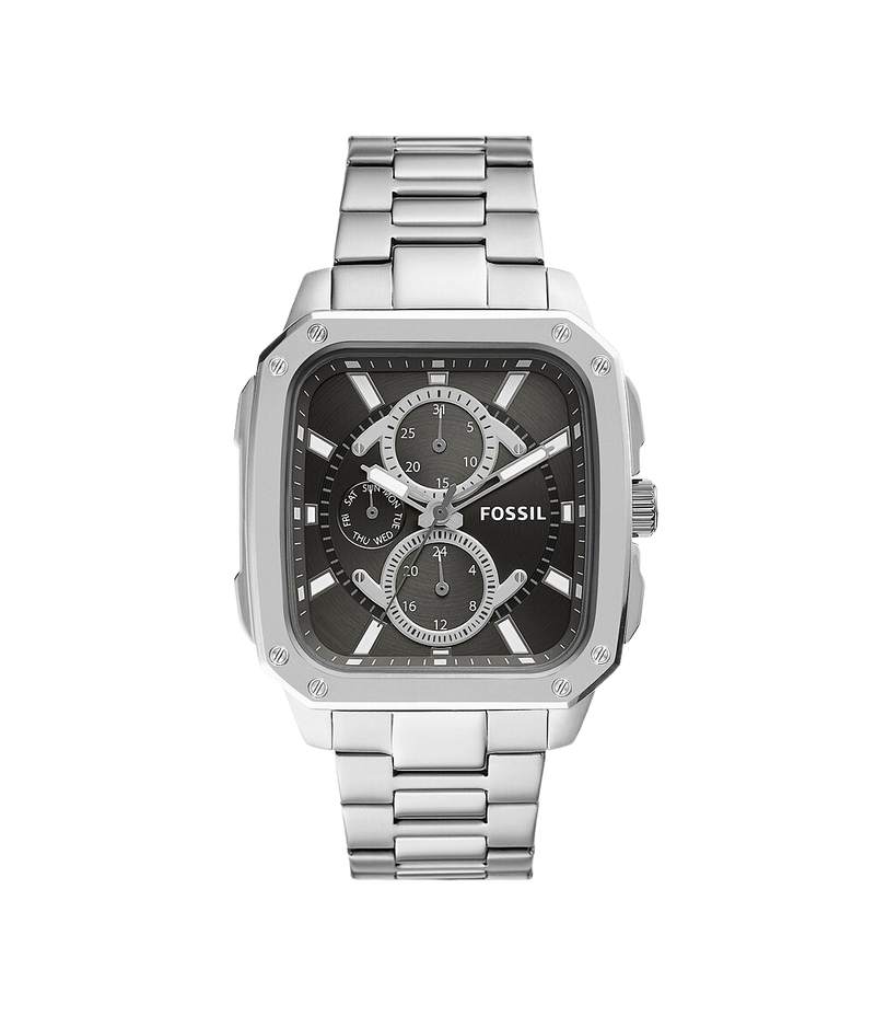 Fossil Multifunción Reloj Hombre Acero Inoxidable Plata BQ2655