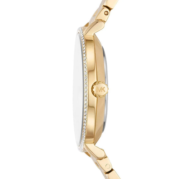 Michael Kors Quartz Mother of Pearl White Dial Gold Steel Strap Watch For Women - MK1065 mk1065 - Image 2