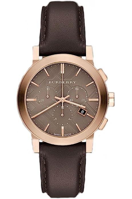 Reloj Unisex Burberry The City Marrón Chocolate BU9755