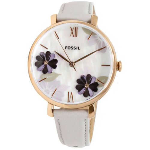 Fossil Jacqueline Reloj de cuarzo con esfera floral blanca para mujer ES4672