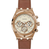 Guess Café Correa de Cuero Reloj Hombre GW0262G3