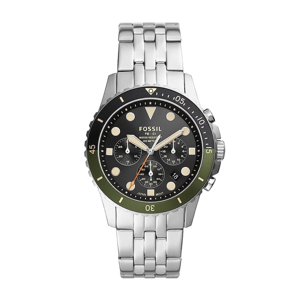 Fossil Fb-01 Reloj cronógrafo plateado para hombre FS5864