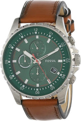 Fossil Dillinger Reloj cronógrafo de cuero marrón para hombre FS5734