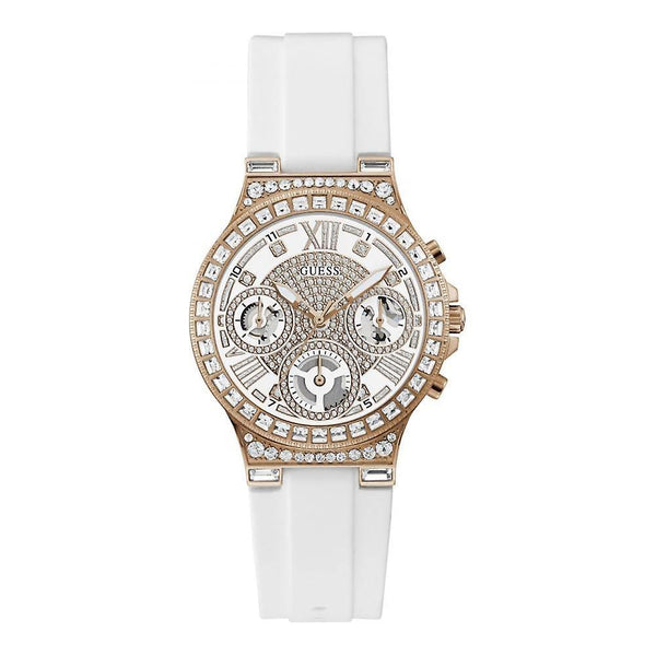 Guess Moonlight Oro Rosa Correa de Silicona Reloj Mujer GW0257L2