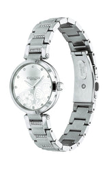 Coach Park Reloj de cuarzo con esfera plateada para mujer 14503624