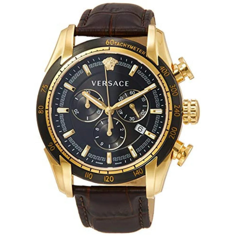 Versace V-Ray Chronograph Quartz Black Dial Men's Watch VEDB00318