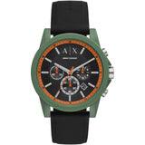 Armani Exchange Outerbanks Reloj cronógrafo de cuarzo con esfera negra para hombre AX1348