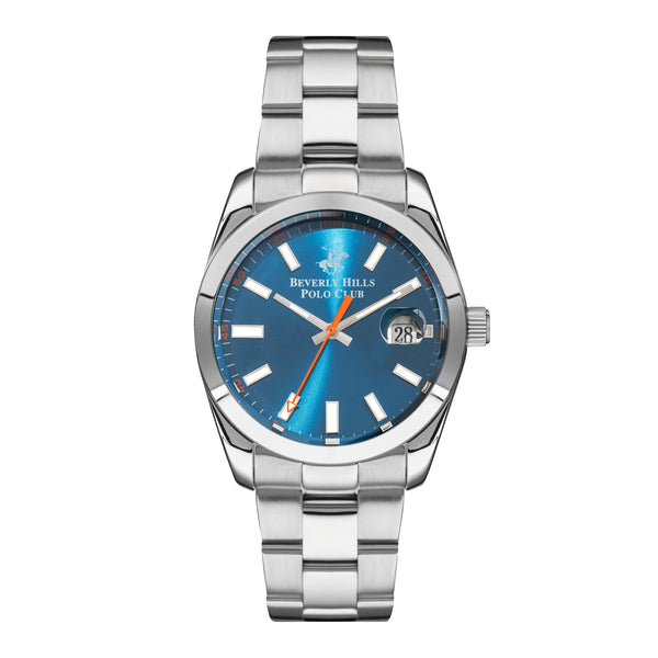 BEVERLY HILLS POLO CLUB Men’s Analog Blue Sunray Brush Dial Watch – BP3288X.390