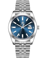 ساعة رجالية من الفولاذ المقاوم للصدأ الفضي من بيفرلي هيلز بولو كلوب - BP3810X.390