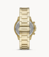 Fossil Bannon Reloj multifunción dorado para hombre con esfera verde BQ2493