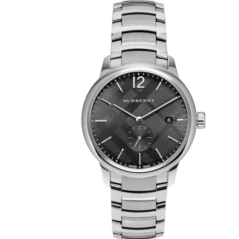 Burberry The Classic Reloj de hombre de acero inoxidable con esfera gris BU10005