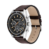 Reloj para hombre con correa de cuero marrón Coach Preston 14602514