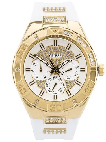 Guess Luna Gold Rubber Strap Women's Watch W0653L3