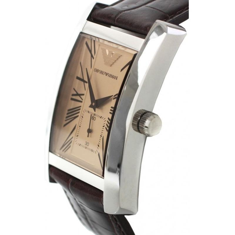 Emporio armani watch men's leather strap hot sale