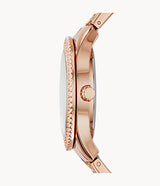 Reloj para mujer Fossil Stella Rose Dial Rose Gold-tone ES3590