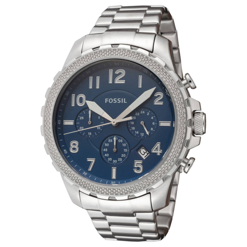 Fossil Bowman Chronograph Silver Stainless Steel Men's Watch FS5604