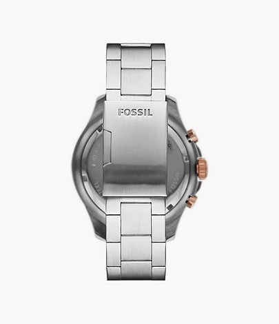 Fossil FB-03 Reloj cronógrafo de cuarzo con esfera negra y bisel de cerveza de raíz para hombre FS5768