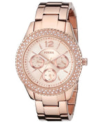 Reloj para mujer Fossil Stella Rose Dial Rose Gold-tone ES3590