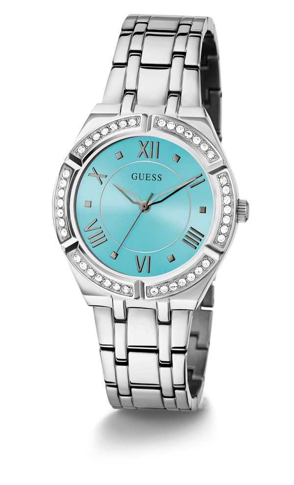 Guess Silver Cosmo Blue Dial Women's Watch GW0033L7