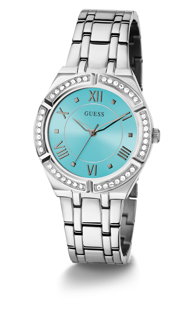 Guess Silver Cosmo Blue Dial Women's Watch GW0033L7