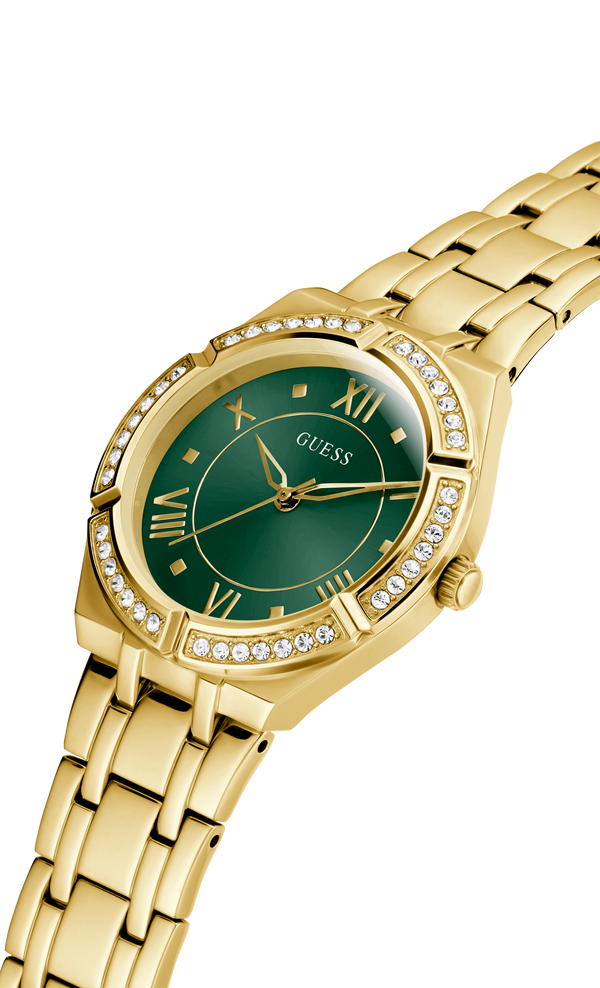 Guess Cosmo Green Dial Gold Women's Watch GW0033L8