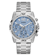 Reloj Guess Commander Plata Azul Dial Hombre GW0056G2