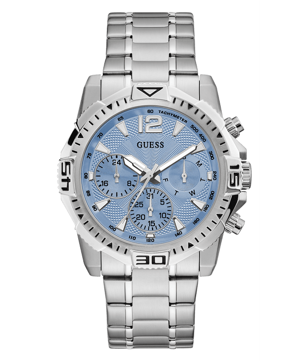 Reloj Guess Commander Plata Azul Dial Hombre GW0056G2