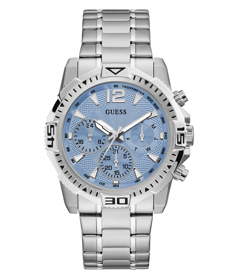 Reloj Guess Commander Plata Azul Dial Hombre GW0056G2