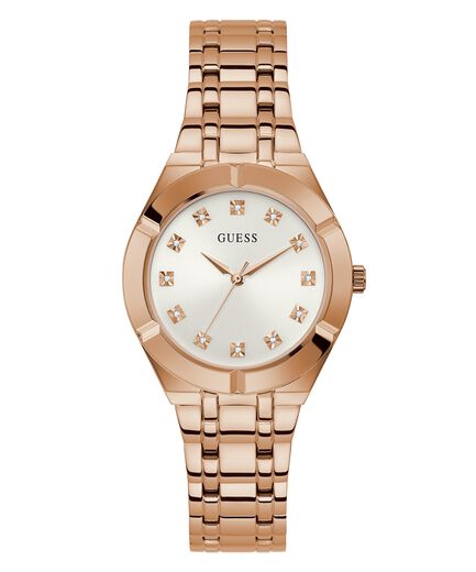 Reloj Guess Crystalline White Dial Rose Gold Mujer GW0114L3