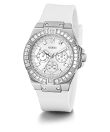 Reloj Mujer Guess Venus Caja Plata Correa Silicona GW0118L3